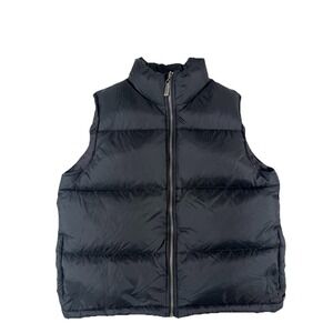 Polo Jeans Co Ralph Lauren Black Puffer Goose Down Zip Up Quilted Vest Women's M